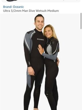 Women's One-Piece Wetsuit in Black and Gray